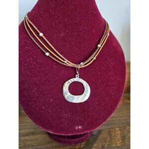 Modernist/Abstract Pendant Necklace Upcycled From Found Jewelry Pieces